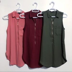 🧨 Dynamite Trio (3) Sheer Sleeveless Top XS